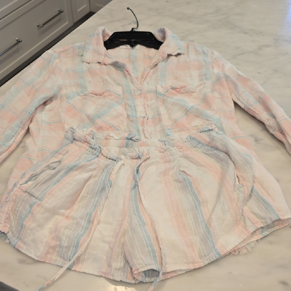 Bella Dahl Pastel Striped Women Shorts
